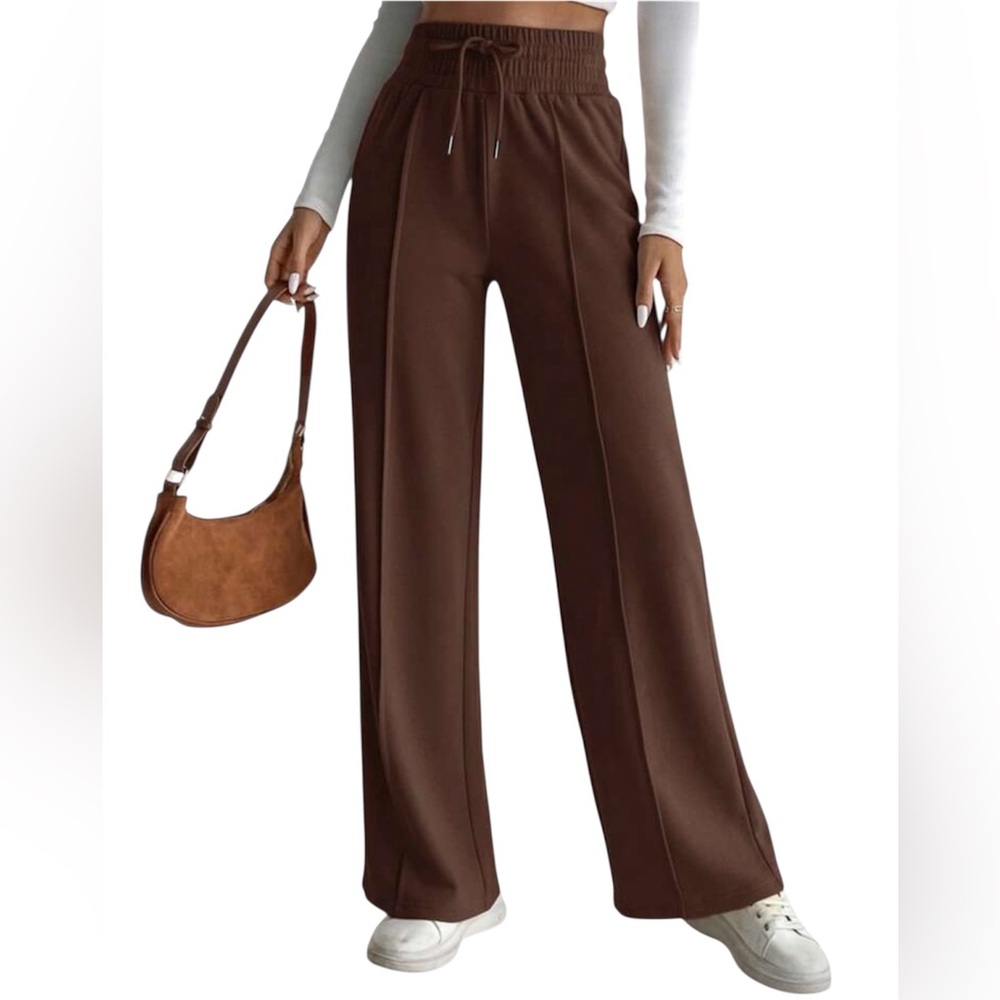 NWOTβ¨Womenβs High Waisted Baggy Drawstring Sweatpants Casual Wide Leg Size XXL - Picture 4 of 4